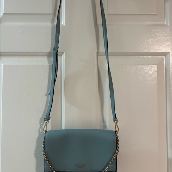 Kate Spade Light Blue Crossbody Bag with Gold Chain - Picture 2 of 4
